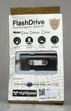 128GB USB FLASH DRIVE 3.0 Dual Storage for iOS  Black  New