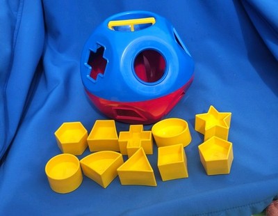 Vintage Tupperware Form O Ball mit allen 10 Formen 70er Jahre Baby Spielzeug
