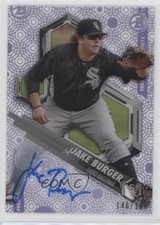 2018 Bowman High Tek Prospects Purple Rainbow Diffractor Jake Burger Auto m5w