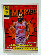 2021 Donruss Net Marvels Press Proof Gold Foil Black Text James Harden #13