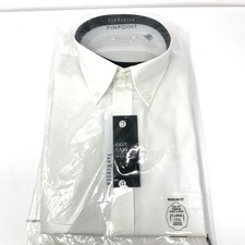Van Heusen Pin Point Reg Fit Size XL 17 1/2 32/33 Dress Shirt Short Sleeve New