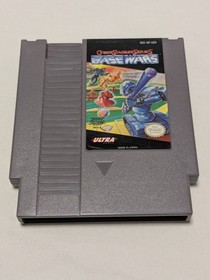 1985 Nintendo NES Game Cyber Stadium Series Base Wars w/ Manual & Sleeve Working