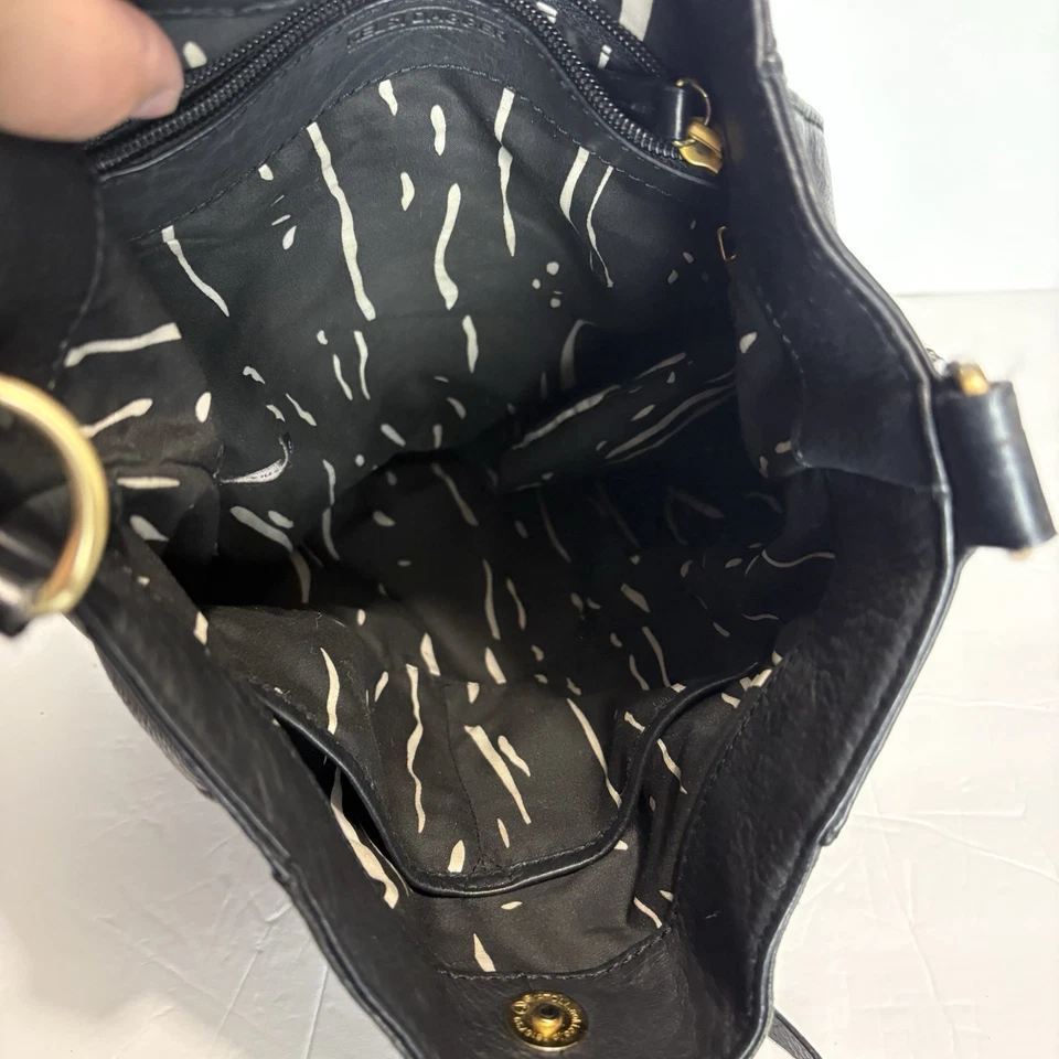 Bolso Bandolera de Cuero KELSI DAGGER Bolso de Mano Negro con Cremallera Foto 4 de 4