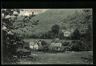 Eppstein im Taunus, Partie am Kriegerheim, Ansichtskarte 