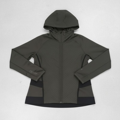 adidas Cold.rdy Training Jacket Womens Large Green Full Zip Running Hooded