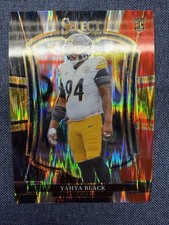 2025 Panini Select - Premier Level Yahya Black #153 Black & Red Shock Prizm (RC)