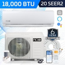 18000 BTU WiFi Ductless Mini Split Air Conditioner & Heat Pump AC Kit - 20 SEER2