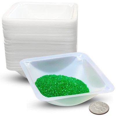 Weigh Boats Medium 100ml, 125 Pack Disposable Plastic Trays for Scale,