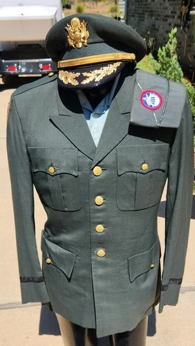 1960s Vintage Army Military Dress Uniform Vietnam era Airborne Jacket Pants Hat