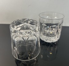Pair Of Tudor 'Frobisher' Crystal Whisky Tumblers Rimmers Stourbridge MCM