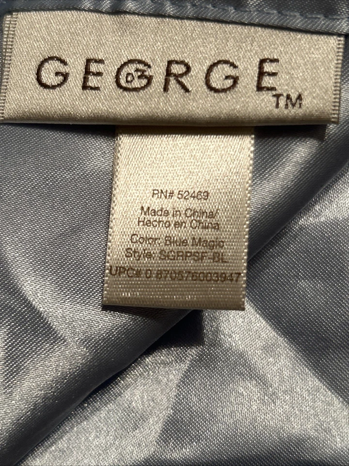 Cobertor de segurança George azul roseta redemoinho e cetim novo sem etiquetas/amoroso - Imagem 2 de 4