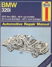 1975-1983 BMW 320i Haynes Automotive Repair Manual Shop Service Workshop Book