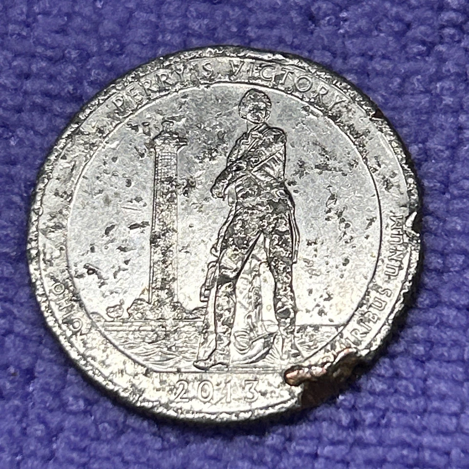 2013 D perry's victory quarter with Heavy obverse - reverse ERRORS Not Road Rash - Image 2 of 4