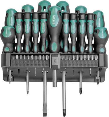 Brüder Mannesmann Schraubendreher- Und Bit-Set 37-Tlg., Ergonomischer Zweikompon