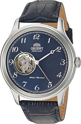 Orient Classic Open Heart Blue Dial Automatic 43mm Dress Watch - RA-AG0015L