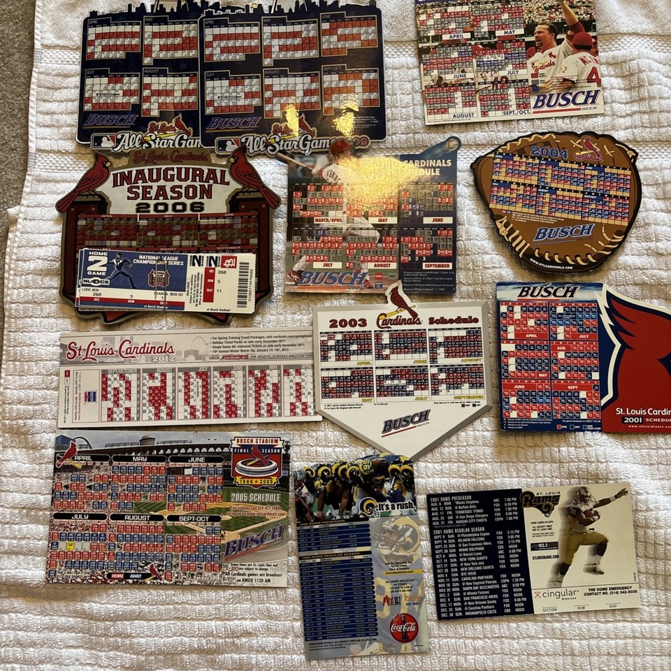 St. Louis Cardinals Collectible Lot, Pins, Schedules, Watch | eBay