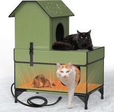 Lesotc Heated Cat House for Outside Cats in Winter