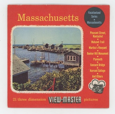 Massachusetts the Bay State 1955 View-Master Packet Reels MASS 1,2,3