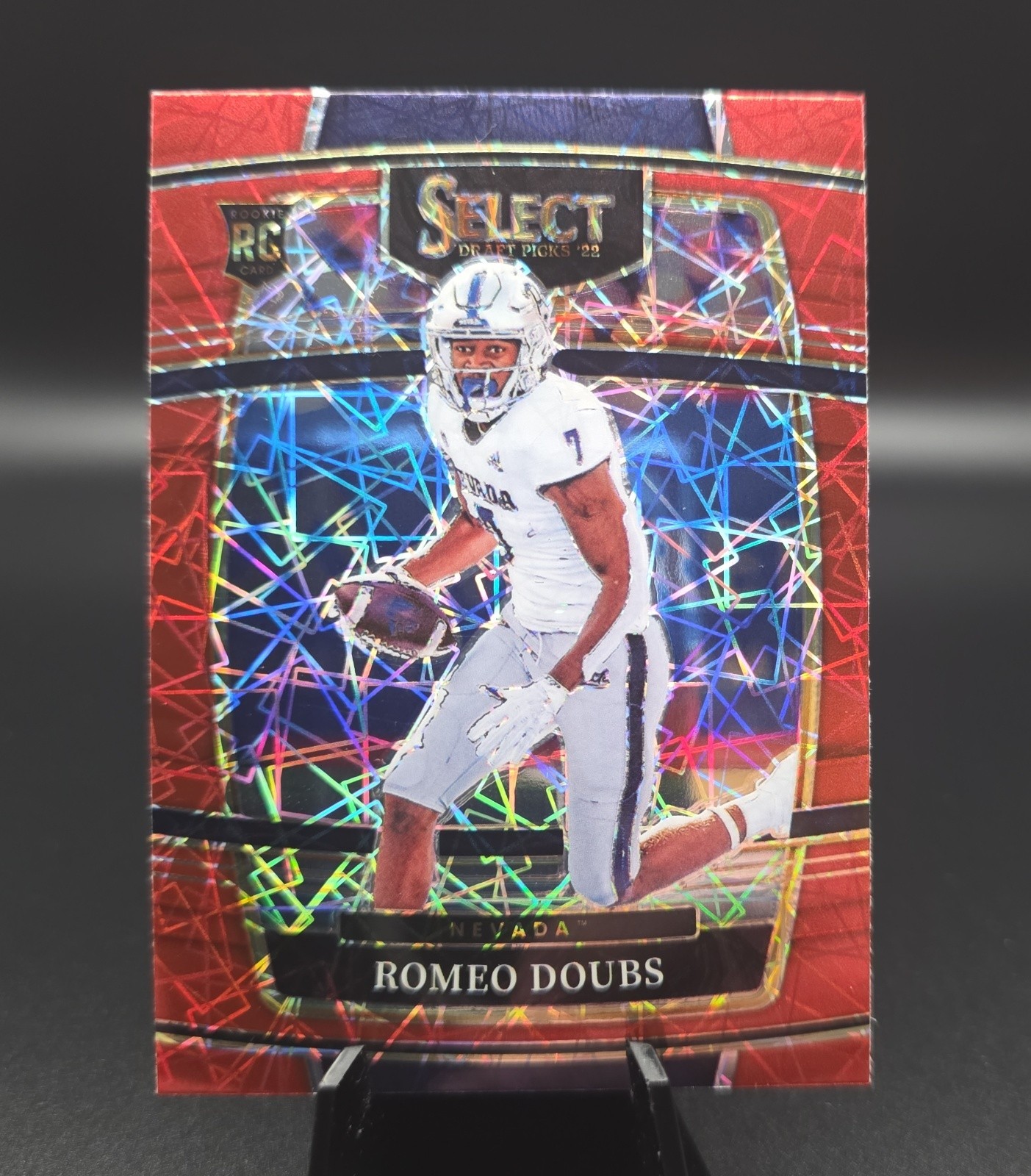 2022 Panini Select Draft Picks - Concourse Romeo Doubs #16 Red Lazer Prizm (RC)