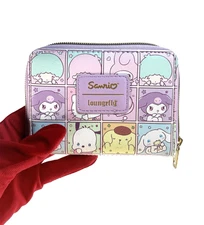 Authentic SanrioLoungefly Hello Kitty And Friends Missing You Mini Zipper Wallet