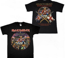 Vintage Style Iron Maiden Shirt DTG Printed Double-Sided Heavy Metal Tee