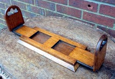 Victorian oak book slide folding campaign bookcase library shelf desktop antique