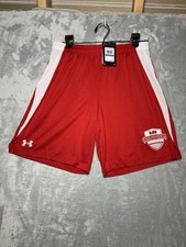 Under Armour Youth XL Red Athletic Shorts Under the Lights Flag Football NWT