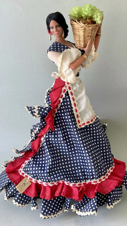 Grande poupée espagnole Marin Chiclana Andalousie flamenco Made in Spain 43 cm - Photo 2/4