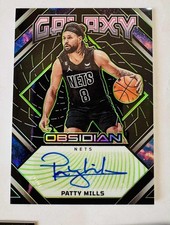 Patty Mills 2022-23 Panini Obsidian Galaxy Green Autograph Auto 08/25 Jersey #