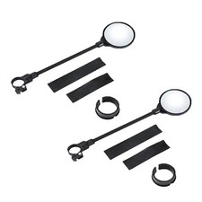Bike Handlebar Mirror 2 Pack - Rotatable And Adjustable Wide Angle Rear View