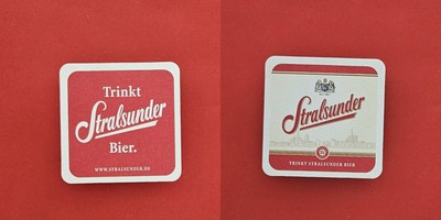 Stralsunder  .Trinkt  Brauerei Bierdeckel Bier