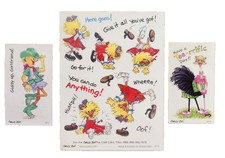 Vintage Suzy's Zoo You Can Do Anything Encouragement Stickers - 3 sheets