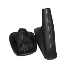 Car Gear Shift Knob Cover Manual Handbrake Gaiter as picture show, Black