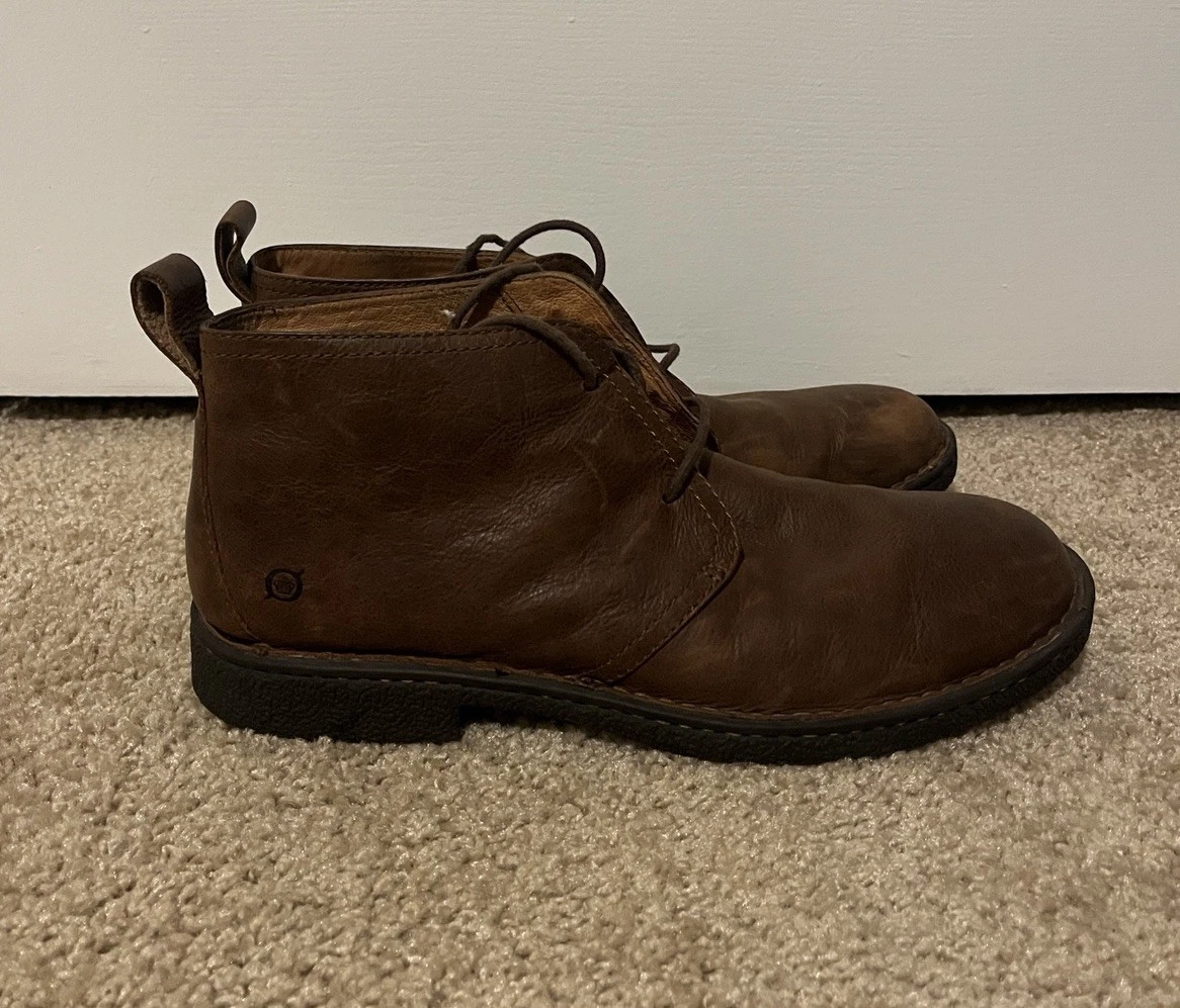 Born Chukka Boots Mens Size 13 Brown Leather Lace Up Ankle H57423