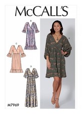 McCall 7969 Sz L-XXL EASY Boho Farmhouse Dres...