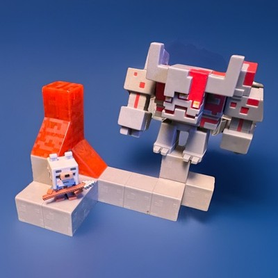 2019 Minecraft Dungeons Redstone Monstrosity Mini 3 Piece Playset
