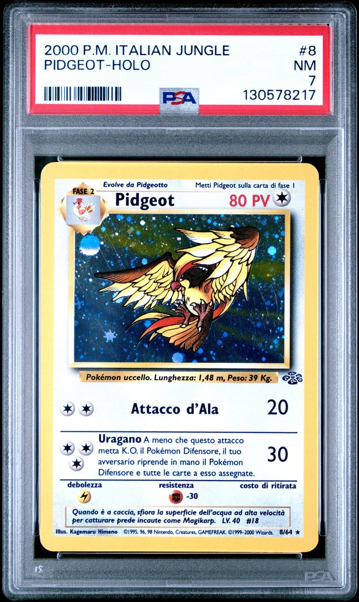 PSA8＊旧裏 ピジョット ポケモンジャングル Pidgeot PSA10以下 2000 POKEMON ITALIAN JUNGLE #8 PIDGEOT-HOLO PSA 7 | eBay