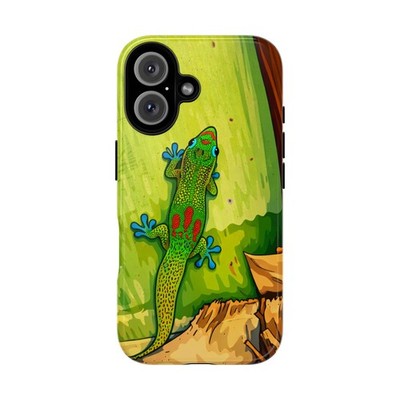 Green Gecko Illustration Phone Case 