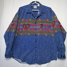 Western Plains Trading co Brushpopper Mens XL Long Sleeve Geometric Rodeo Aztec