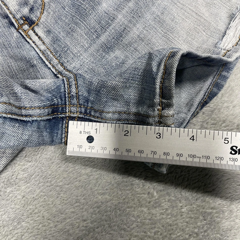 Pantalones Cortos Mudd Para Mujer Junior 15 Denim Envejecido Lavado Ligero Solapa Bolsillos DBJM1031 Foto 2 de 4