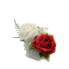 Artificial Wedding Flowers Foam Rose Wrist Corsage 27 Colours, Prom Bridesmaids
