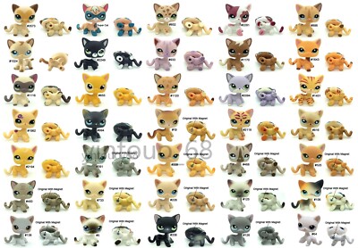 10PCS LPS toys Pet cats lot short hair cat send random girls toy