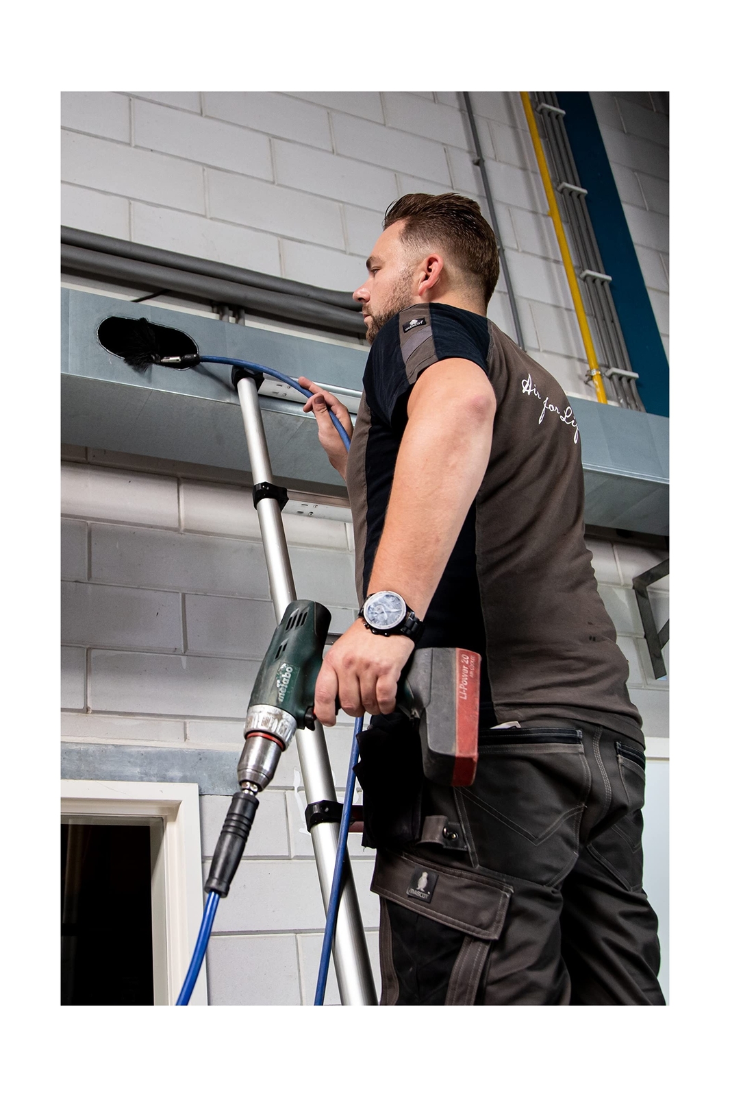 Wohler Rotary Brush M1016' Set Air Duct & Dryer Vent Cleaning Tool