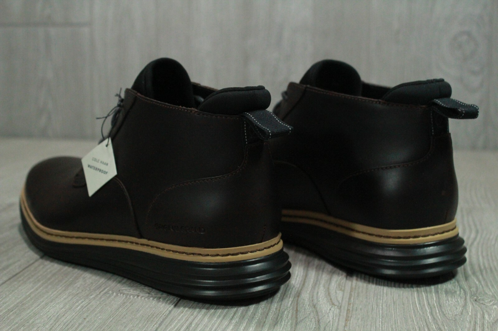 62 Cole Haan Originalgrand WaterProof Chukka boots Mahogany C33457 Men