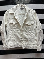 Women "dl1962" White Denim Jacket Size Xs Prev. Owned