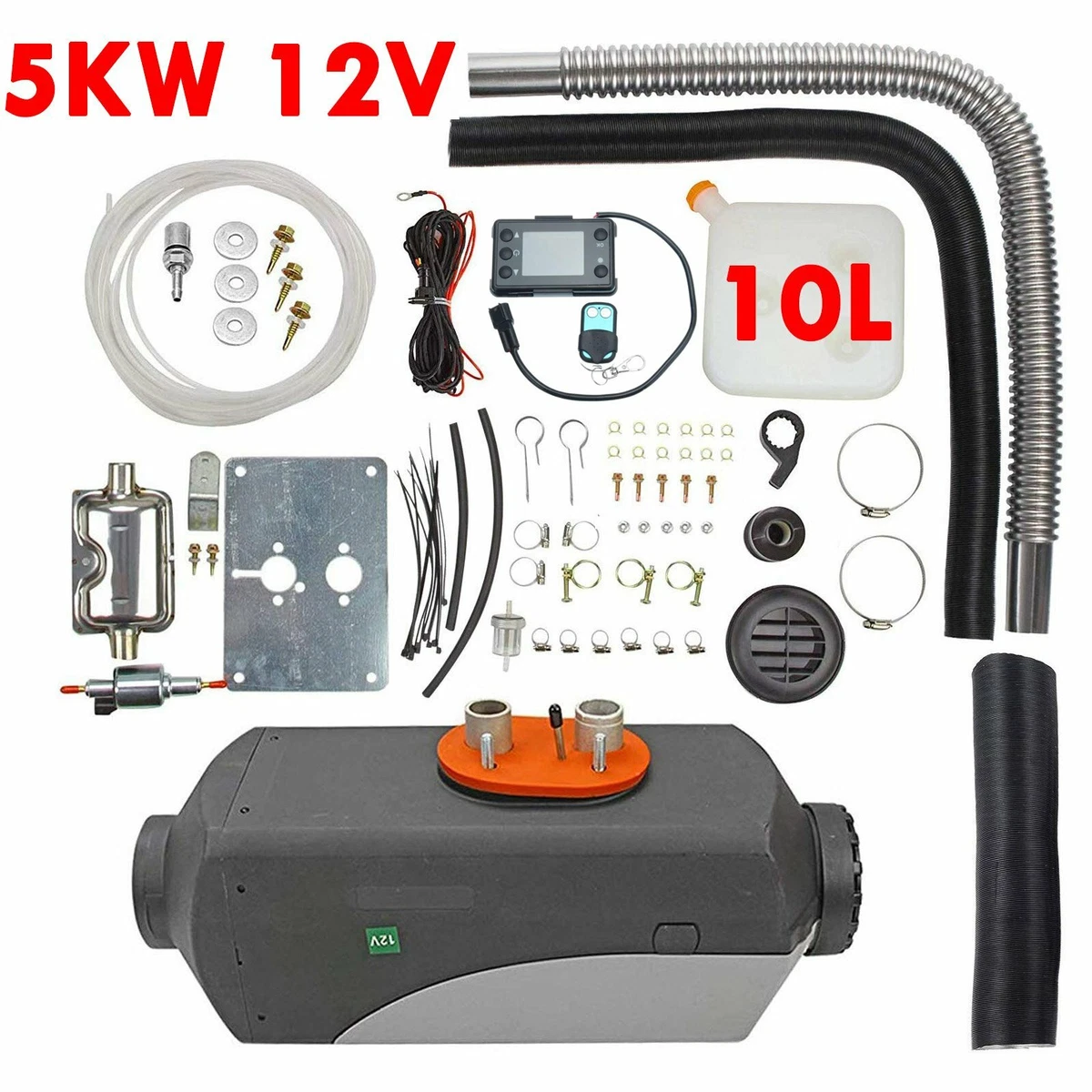 5KW Air Diesel Heater 12V Car Boat Truck Quiet Parking Heater w/ LCD Switch  | eBay
