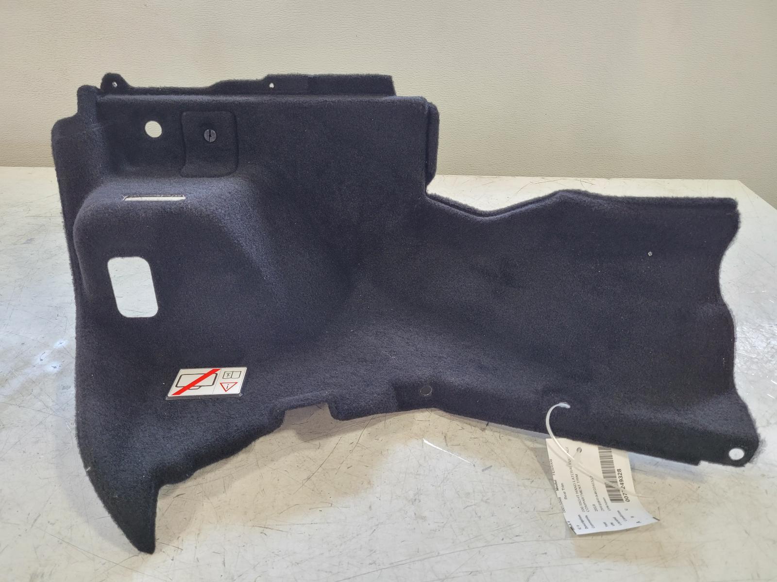 2019 Ferrari Portofino Passenger Side Lateral Compartment Trim; BLACK; 89390000