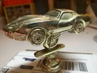 VTG 1970"s Gold Cast Pot Metal 1974 CORVETTE Stingray Car Trophy Top — photo 1