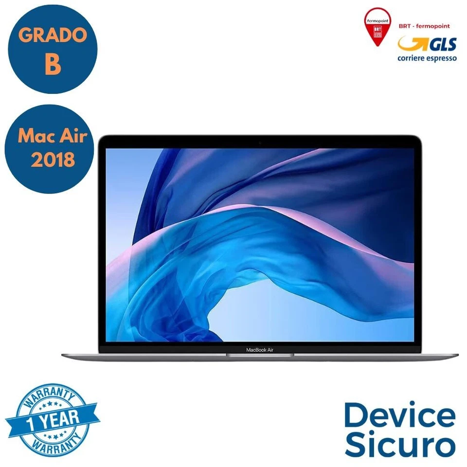 Apple MacBook Air 13,3" (256GB SSD, Intel Core i5 8ª generazione, Touchbar), foto 1 di 3