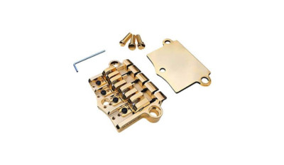 Babicz ORIGINAL SERIES FCH 3PT BASS BRIDGE, 4 String W/SHIM, Gold